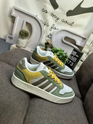 Adidas Multicolor Low-Top Multi-Panel Suede And Textile Upper Lifestyle Sneakers 9