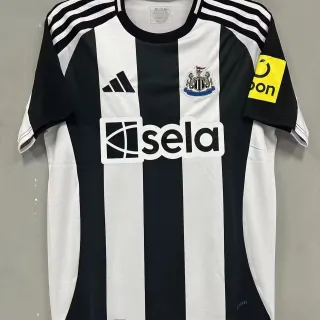 Adidas Newcastle United काला और सफ़ेद धारीदार फुटबॉल जर्सी