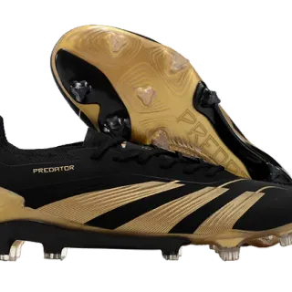 Adidas Predator Black and Gold Firm-Ground Soccer Shoes