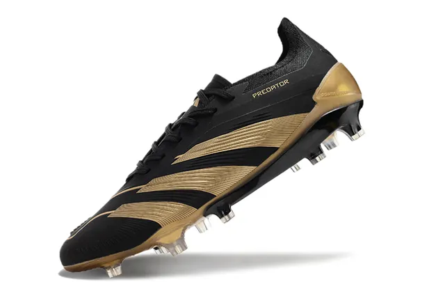 Adidas Predator Black and Gold Firm-Ground Soccer Shoes 3