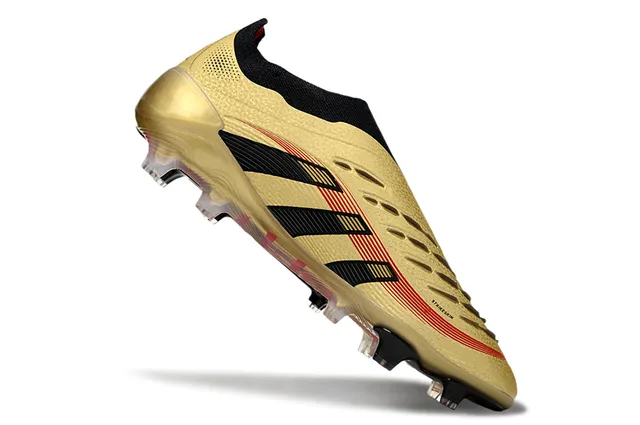 Adidas Predator Gold Black Red Firm-Ground Soccer Shoes 2