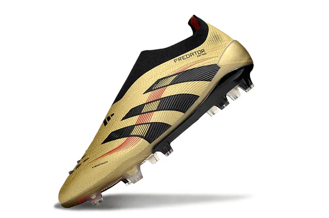 Adidas Predator Gold Black Red Firm-Ground Soccer Shoes 3