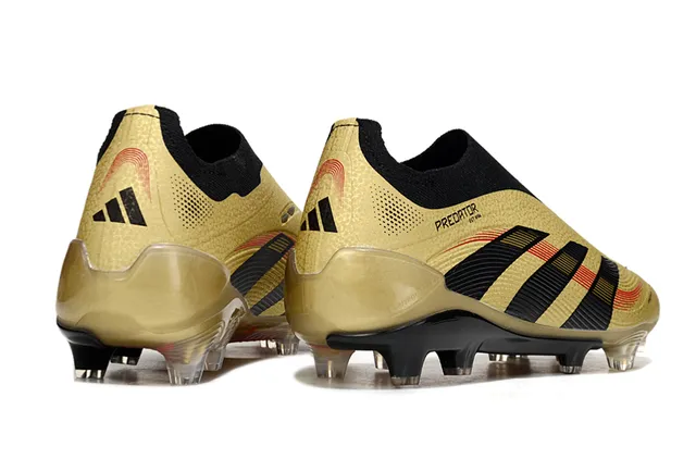 Adidas Predator Gold Black Red Firm-Ground Soccer Shoes 5