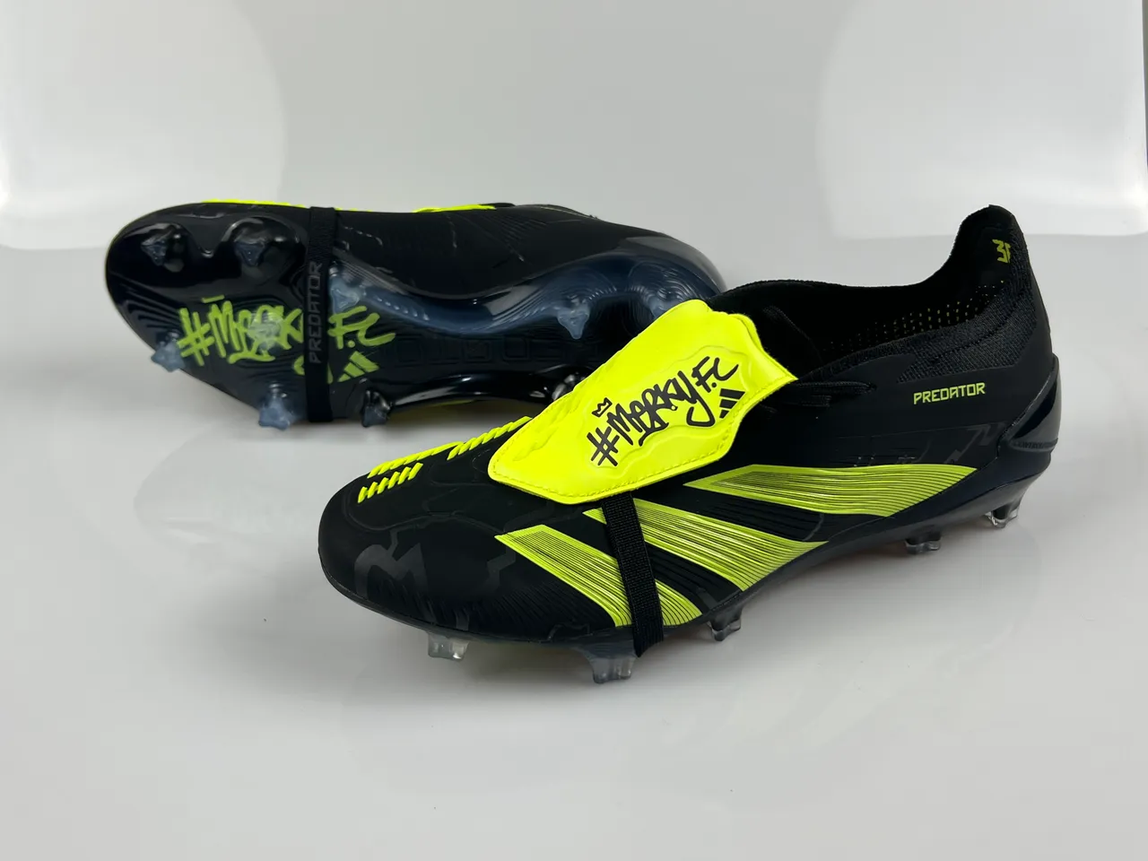 Adidas Predator Hybridtouch 2.0 Black Neon Yellow Firm-Ground Soccer Shoes 2