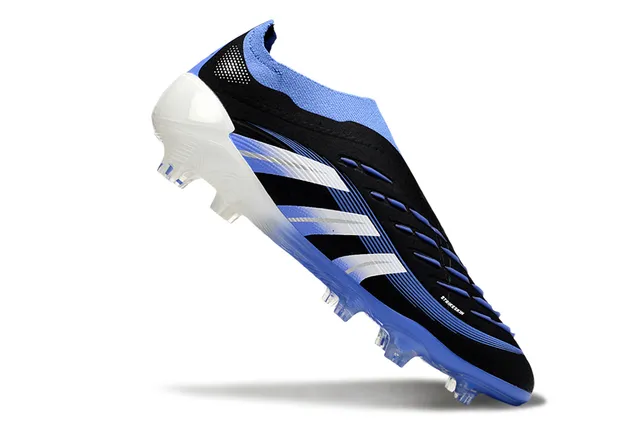 Adidas Predator HybridTouch Noir Bleu Clair Terrain Firme Chaussures de Football 2