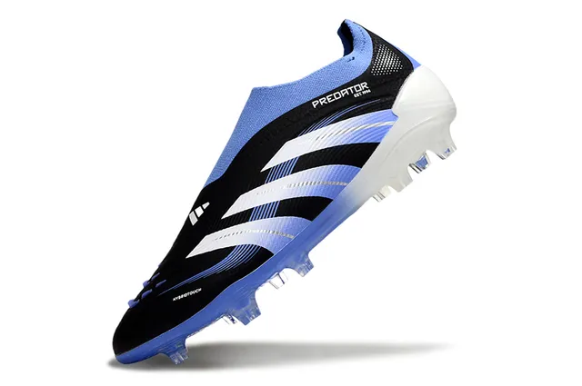 Adidas Predator HybridTouch Noir Bleu Clair Terrain Firme Chaussures de Football 3