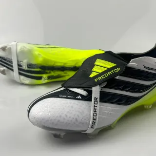 Adidas Predator Nanostrike+ White Black Neon Yellow Firm-Ground Soccer Shoes