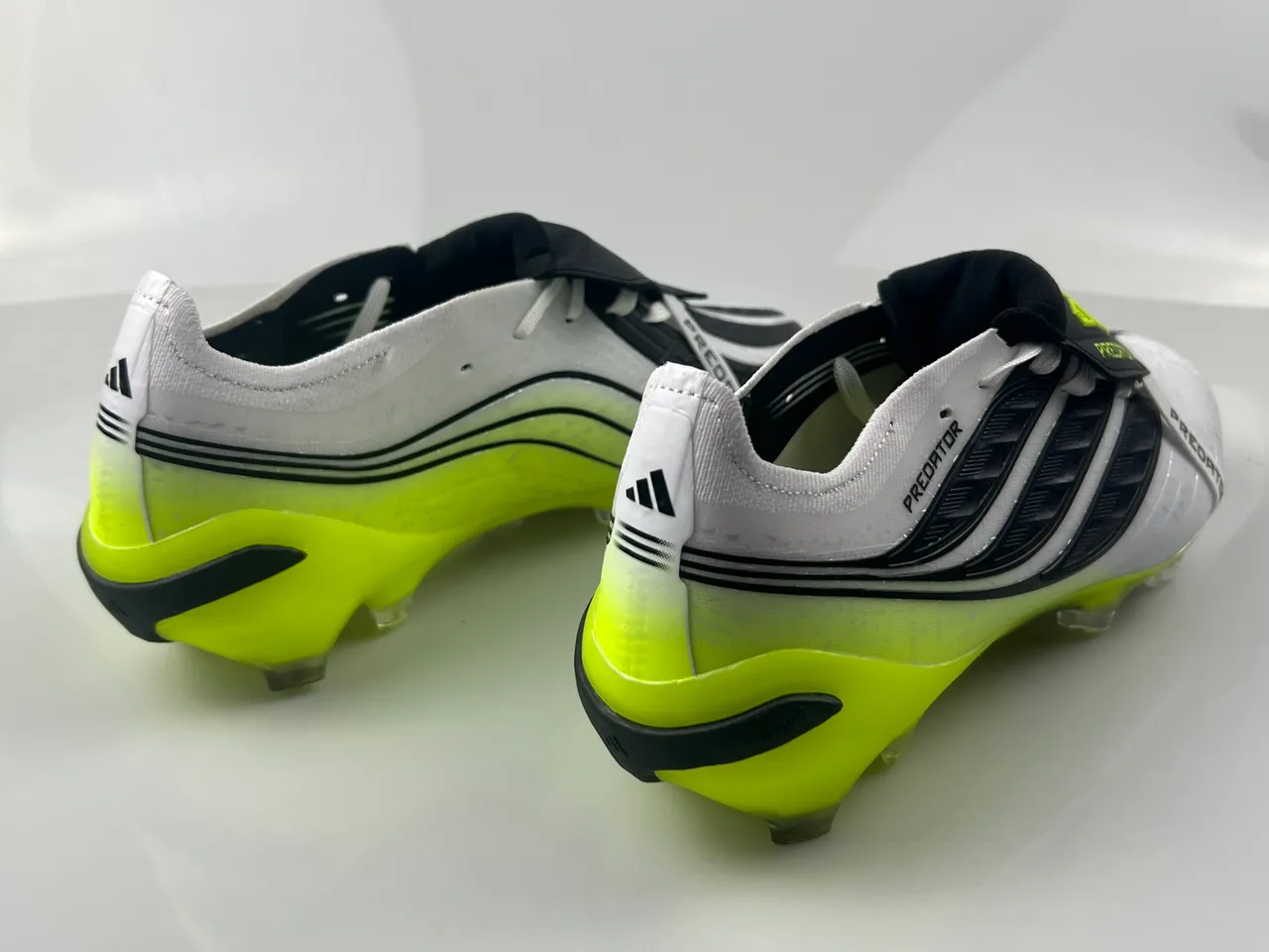Adidas Predator Nanostrike+ White Black Neon Yellow Firm-Ground Soccer Shoes 3