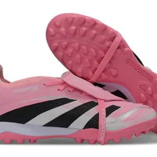 Adidas Predator Pink Black Low-Cut Shoe Colorblock Turf Soccer Shoes