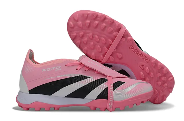 Adidas Predator Pink Black Low-Cut Shoe Colorblock Turf Soccer Shoes 1