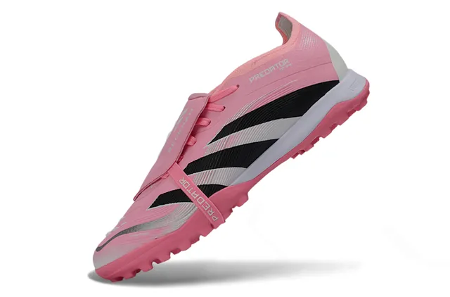 Adidas Predator Pink Black Low-Cut Shoe Colorblock Turf Soccer Shoes 3