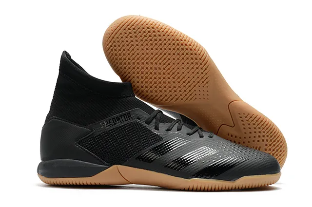 Adidas Predator Rouge Noir Chaussures de Football Intérieur avec Col de Chaussette en Maille 3