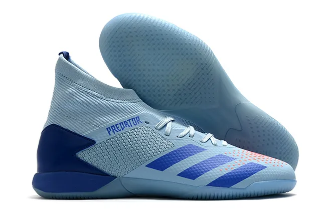 Adidas Predator Rouge Noir Chaussures de Football Intérieur avec Col de Chaussette en Maille 6