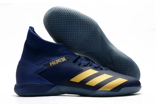 Adidas Predator Rouge Noir Chaussures de Football Intérieur avec Col de Chaussette en Maille 9