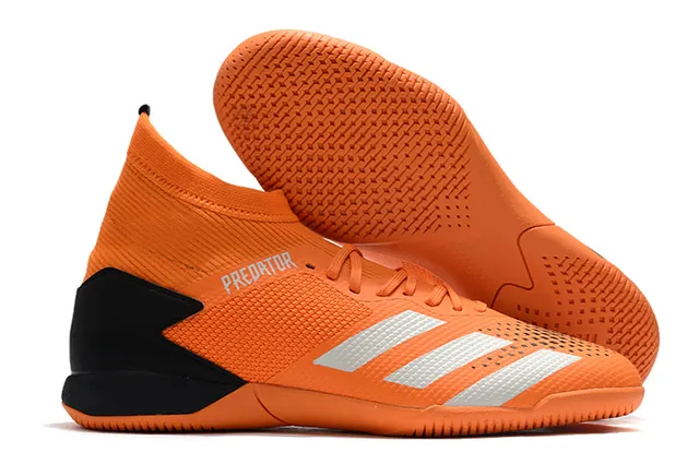 Adidas Predator Rouge Noir Chaussures de Football Intérieur avec Col de Chaussette en Maille 11