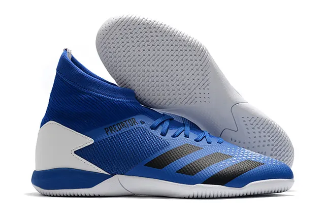 Adidas Predator Rouge Noir Chaussures de Football Intérieur avec Col de Chaussette en Maille 12