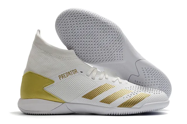 Adidas Predator Rouge Noir Chaussures de Football Intérieur avec Col de Chaussette en Maille 17