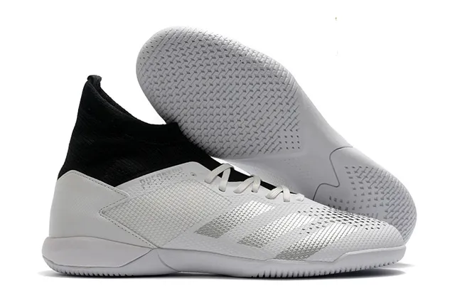 Adidas Predator Rouge Noir Chaussures de Football Intérieur avec Col de Chaussette en Maille 18