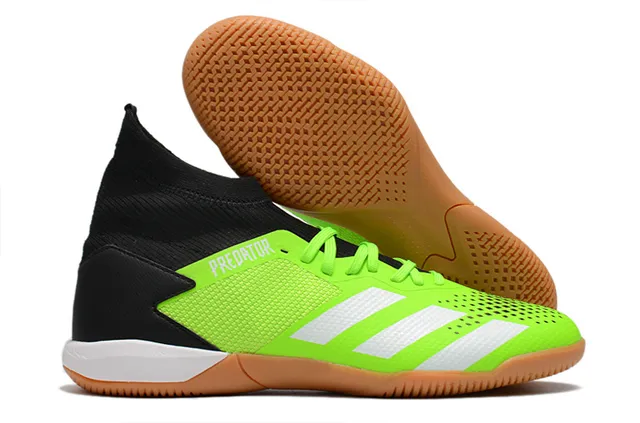 Adidas Predator Rouge Noir Chaussures de Football Intérieur avec Col de Chaussette en Maille 19