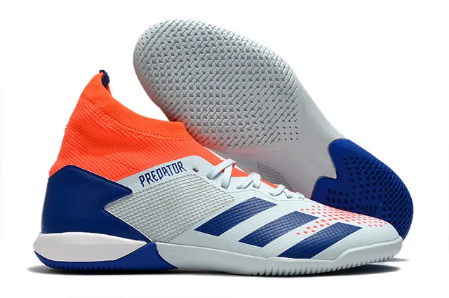 Adidas Predator Rouge Noir Chaussures de Football Intérieur avec Col de Chaussette en Maille 20
