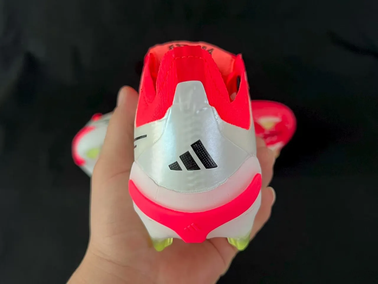 Adidas Predator Red White Blade-Style Overlays Lace Lock Strap Firm-Ground Soccer Shoes 5