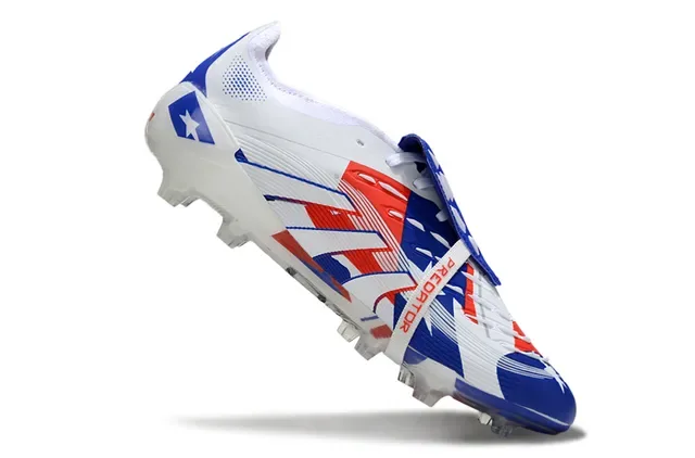 Adidas Predator Blanc Multicolore Chaussures de Football Basses Cage du Pied Avant Ribetée pour Sol Firme 2