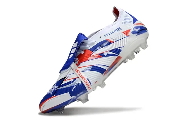Adidas Predator Blanc Multicolore Chaussures de Football Basses Cage du Pied Avant Ribetée pour Sol Firme 3
