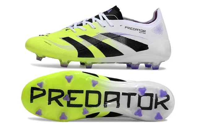 Adidas Predator Jaune Blanc Low-Cut Gradient Upper Firm-Ground Chaussures de Football 2