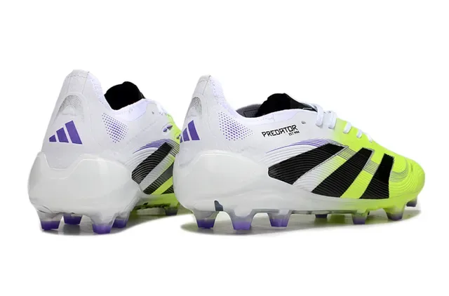 Adidas Predator Jaune Blanc Low-Cut Gradient Upper Firm-Ground Chaussures de Football 3