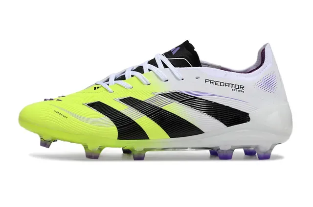 Adidas Predator Jaune Blanc Low-Cut Gradient Upper Firm-Ground Chaussures de Football 7