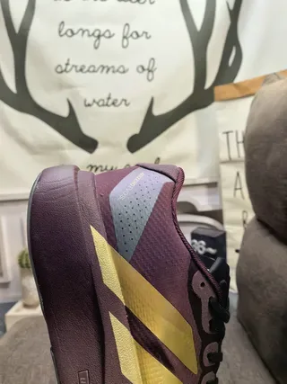 Adidas Purple Gold Mesh Upper Stripes Sneakers 3