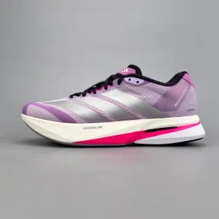 Adidas Chaussures de course à tige mesh ingénierie violet rose, bandes réfléchissantes argent