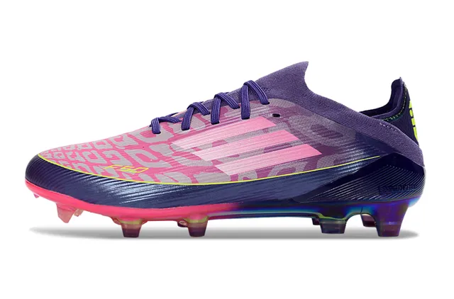 Adidas Purple Pink Low-Cut Sock-Fit Upper Iridescent Gradient Overlay Firm-Ground Soccer Shoes 7