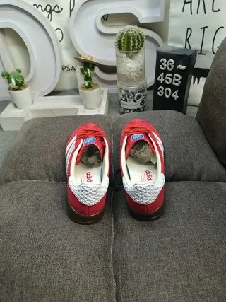 Adidas Red White Suede Upper Three Stripes Lifestyle Sneakers 8