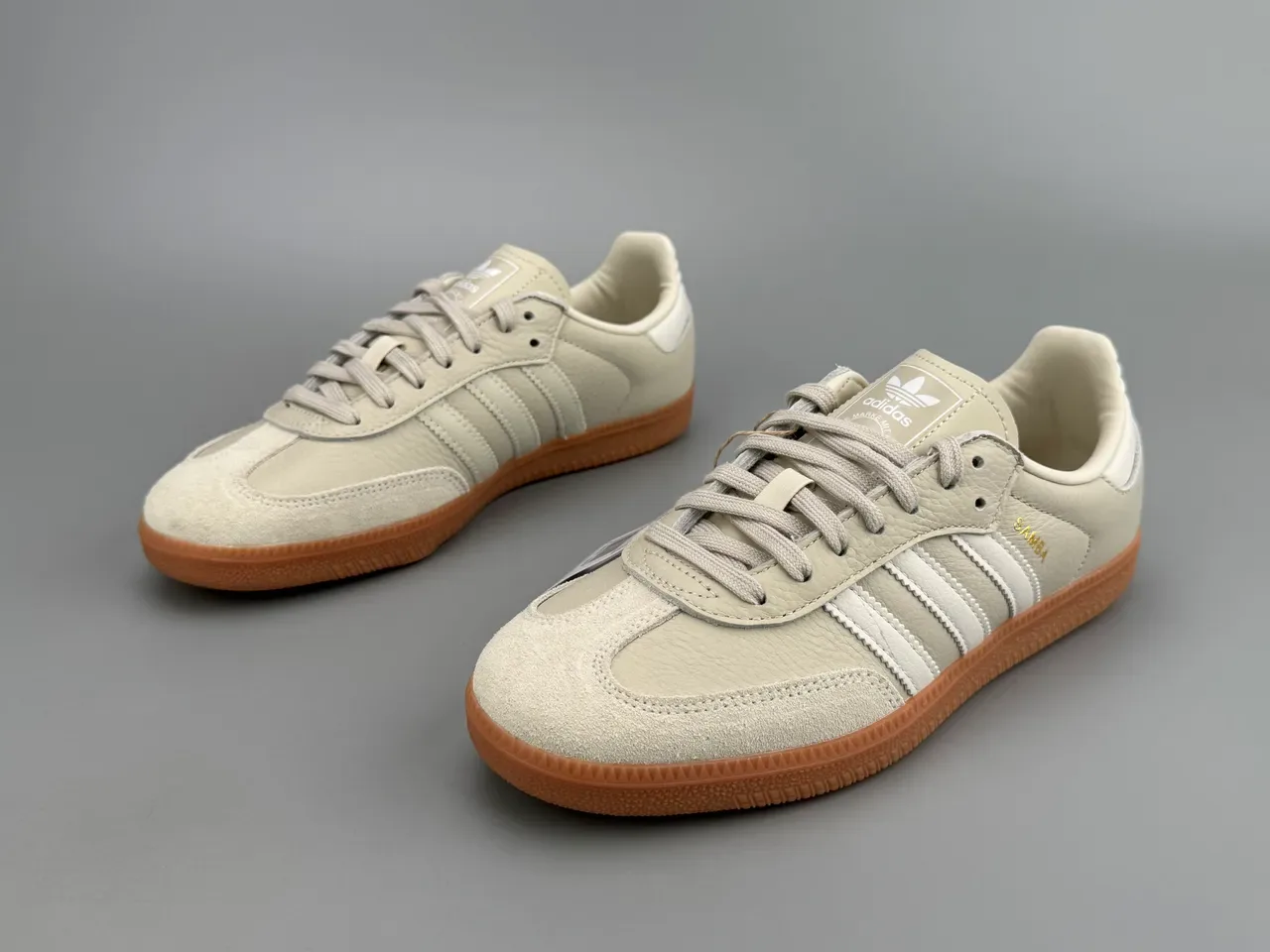 Adidas Samba Beige and Gum sneakers lifestyle 9