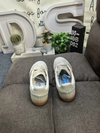 Adidas Samba Beige Brown Low-Top Leather Upper Lifestyle Sneakers 8