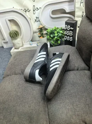 Adidas Samba Black and White Lifestyle Sneakers 6