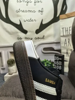 Adidas Samba Black White Gum Slip-On Lifestyle Sneakers 3