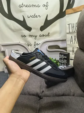 Adidas Samba Black White Gum Slip-On Lifestyle Sneakers 5