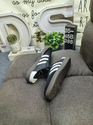 Adidas Samba Black White Gum Slip-On Lifestyle Sneakers 6