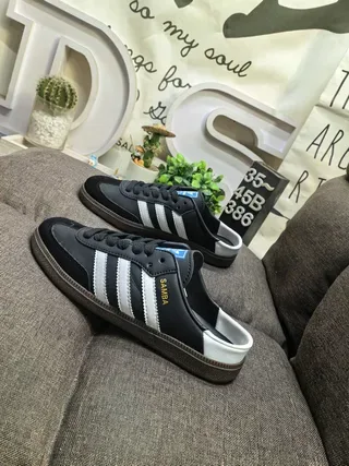 Adidas Samba Black White Gum Slip-On Lifestyle Sneakers 7