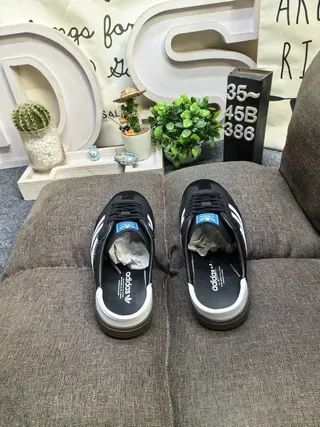 Adidas Samba Black White Gum Slip-On Lifestyle Sneakers 8