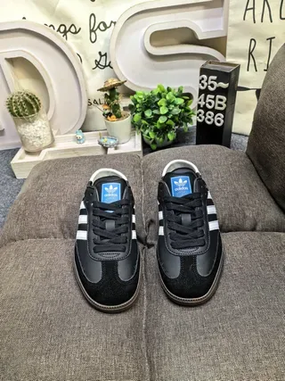 Adidas Samba Black White Gum Slip-On Lifestyle Sneakers 10