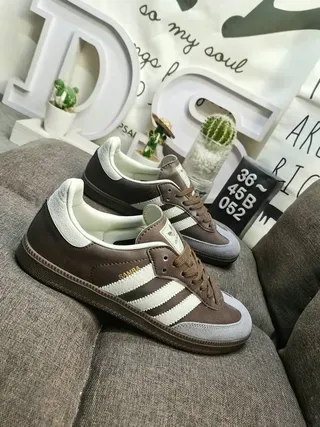 Adidas Samba Marron Blanc Gris sneakers lifestyle 9