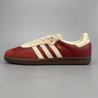 Adidas Samba Burgundy and Beige Lifestyle Sneakers