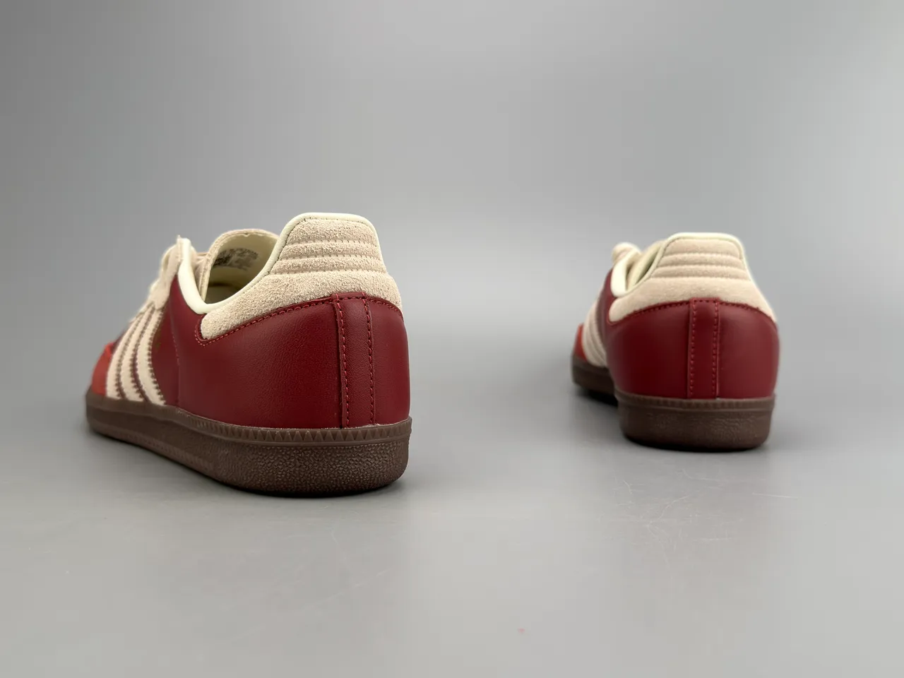 Adidas Samba Burgundy and Beige Lifestyle Sneakers 6