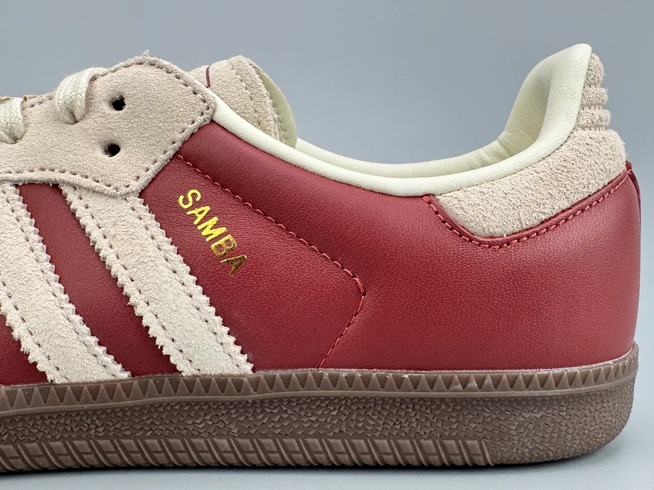 Adidas Samba Burgundy and Beige Lifestyle Sneakers 7