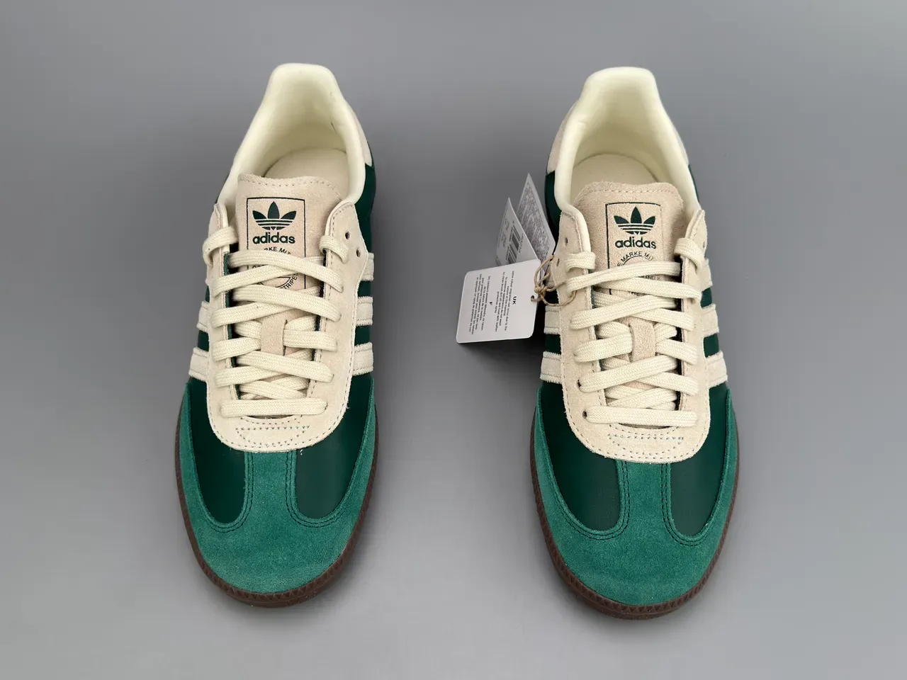 Adidas Samba Green and Cream Lifestyle Sneakers 9