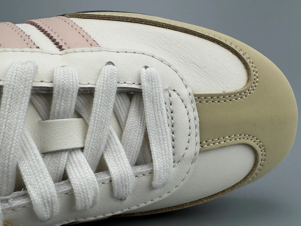 Adidas Samba Off-White and Pink Leather Lifestyle Sneakers 6