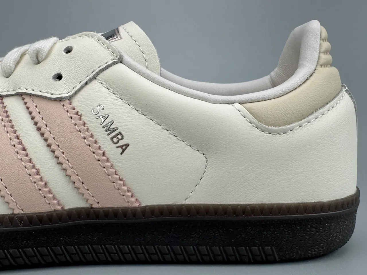 Adidas Samba Off-White and Pink Leather Lifestyle Sneakers 7